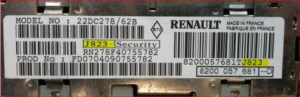 Renault clio 2 radio code