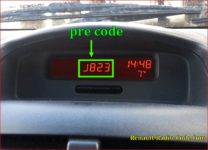 Renault clio radio code